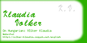 klaudia volker business card