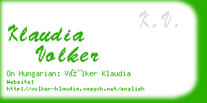 klaudia volker business card